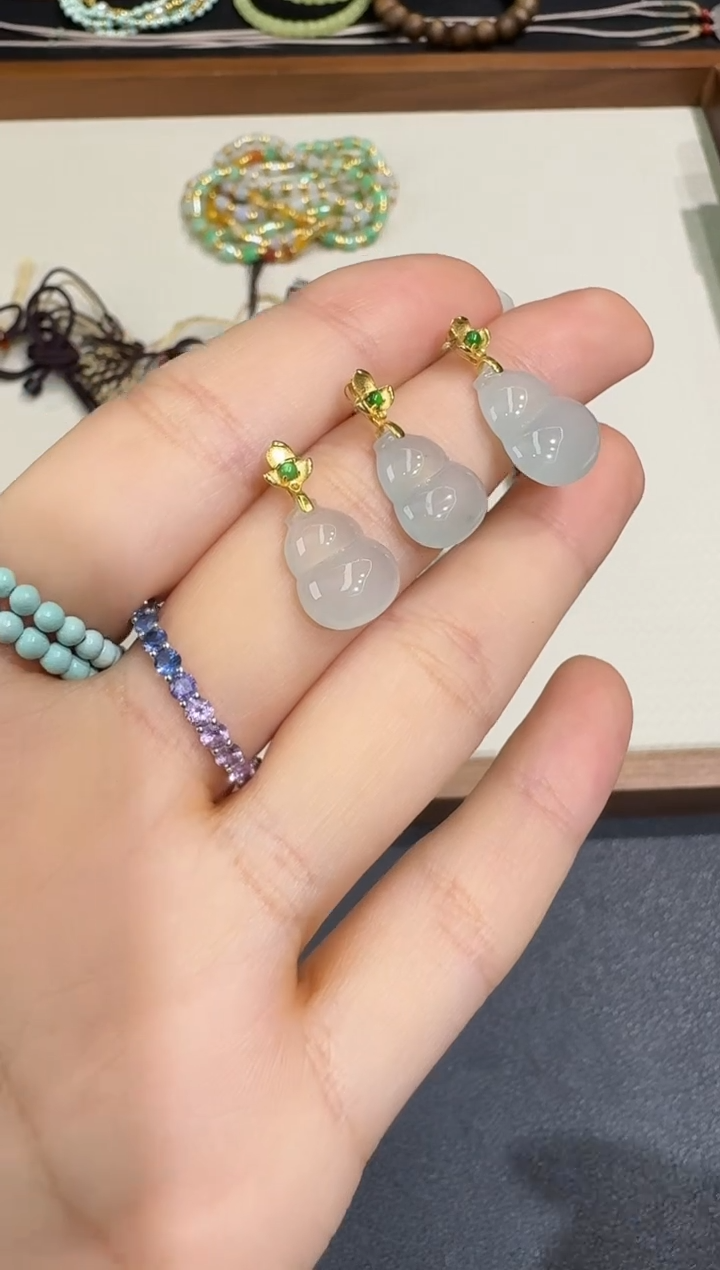 翡翠18K金镶嵌颈饰X0528-396-107多样性一件