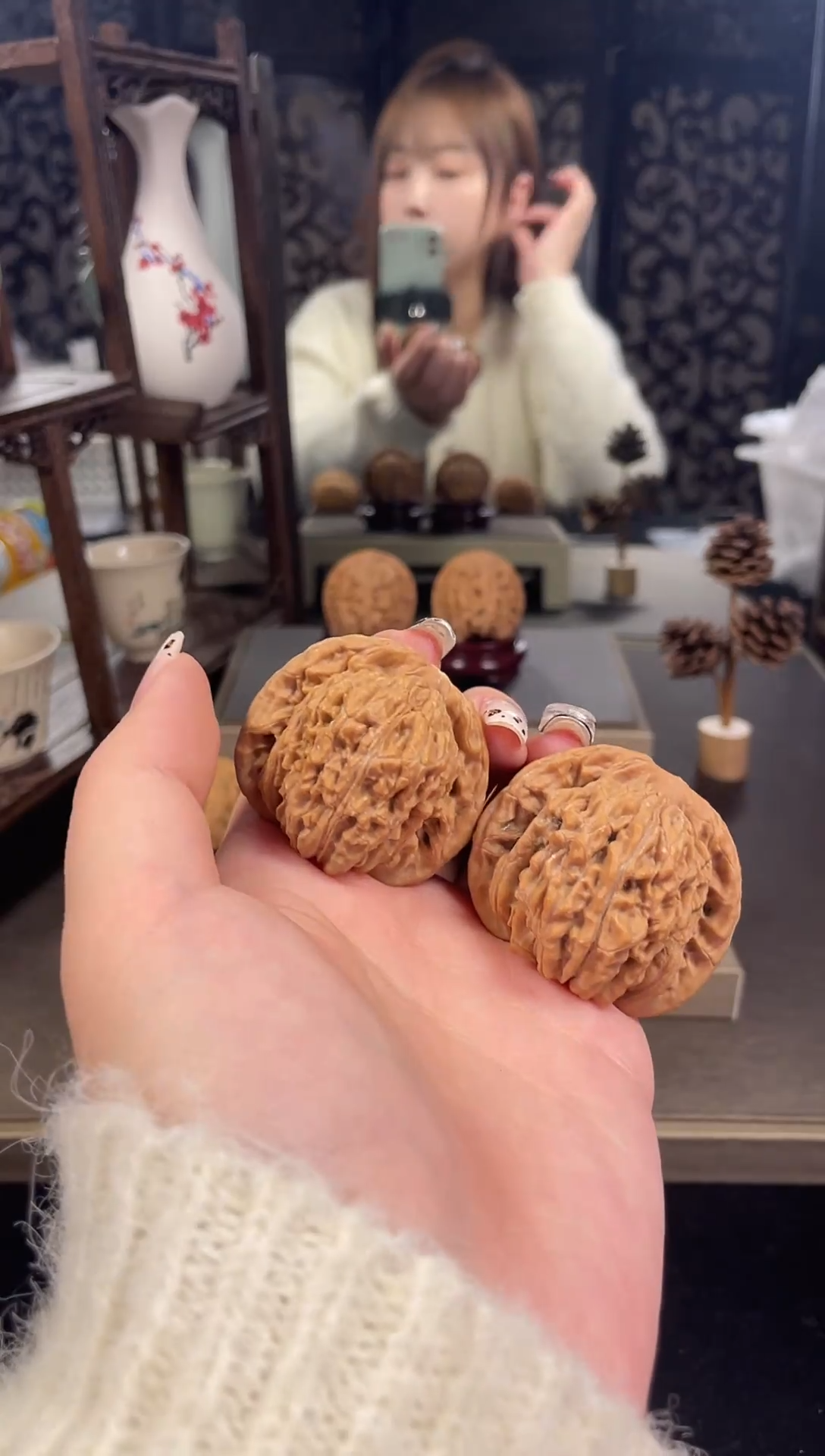 【闪购商品】文玩核桃把件四座楼44尺-26