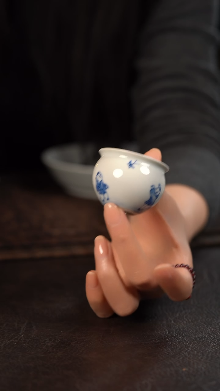 【闪购商品】杯聚澜堂童子扑蝶小缸杯扑