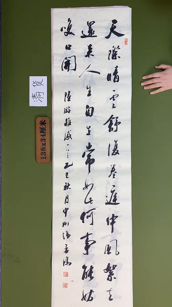 书法书法 张若鸿 尺寸138cm*34cm