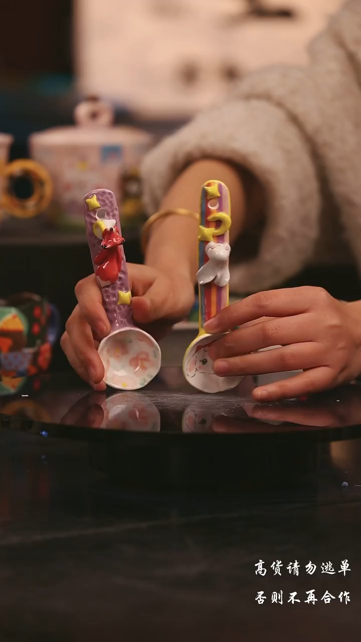 陶瓷随机一个可爱设计师款陶瓷 