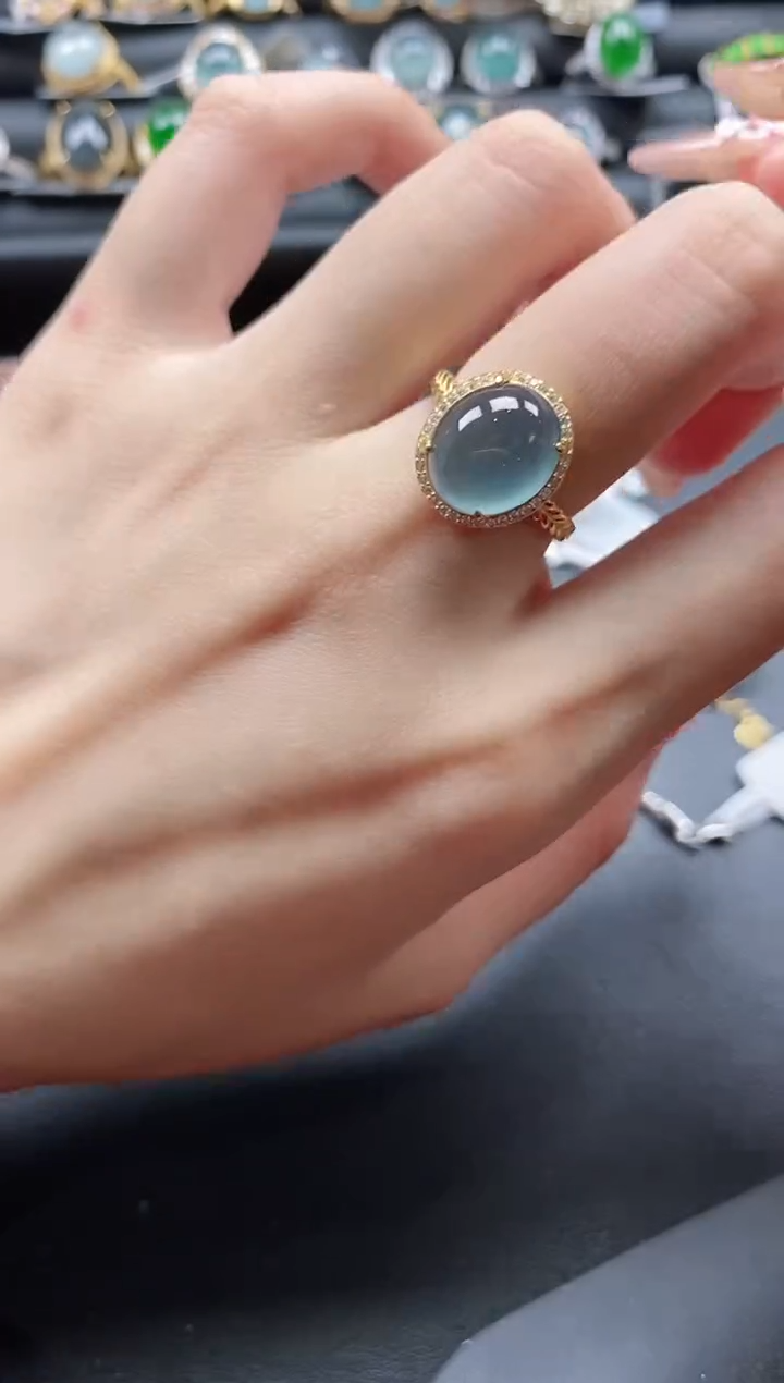 【闪购商品】翡翠戒指银S925镶嵌1111