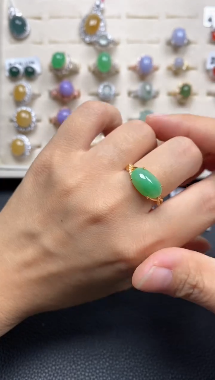 【闪购商品】翡翠戒指银S925镶嵌111111