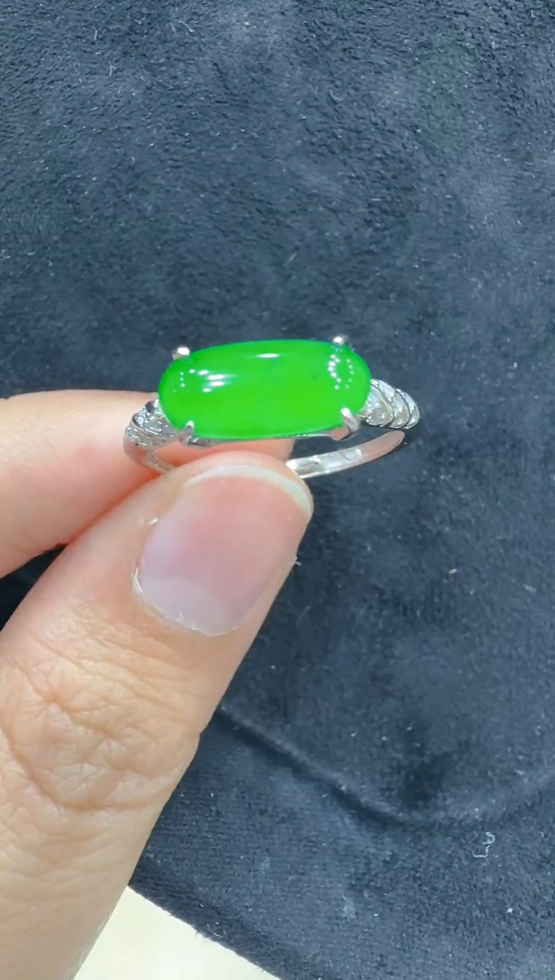 银S925镶嵌戒指翡翠多样性团购发货一件