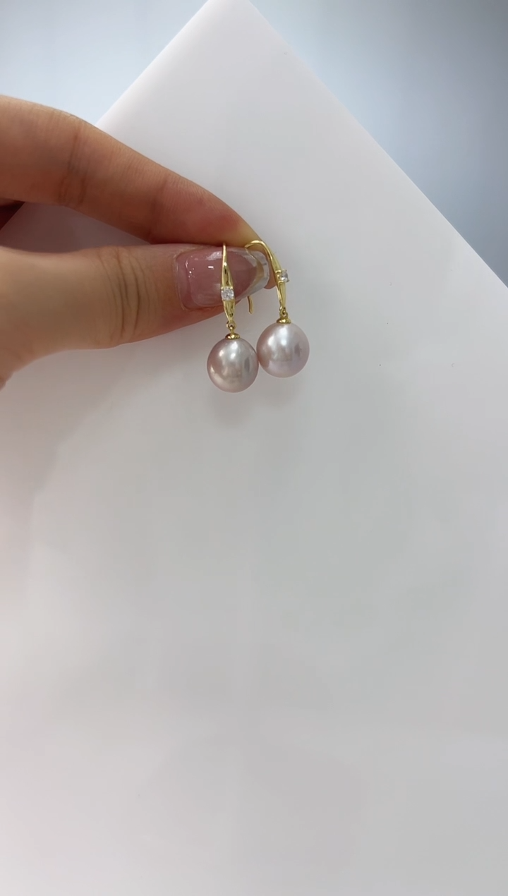 【闪购商品】淡水珍珠DA银S925镶嵌耳钩 B698