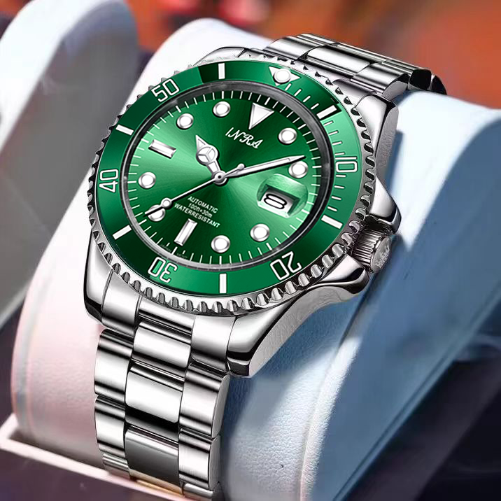 经典绿幽灵系列 高端透背陀飞轮男士商务腕表8006