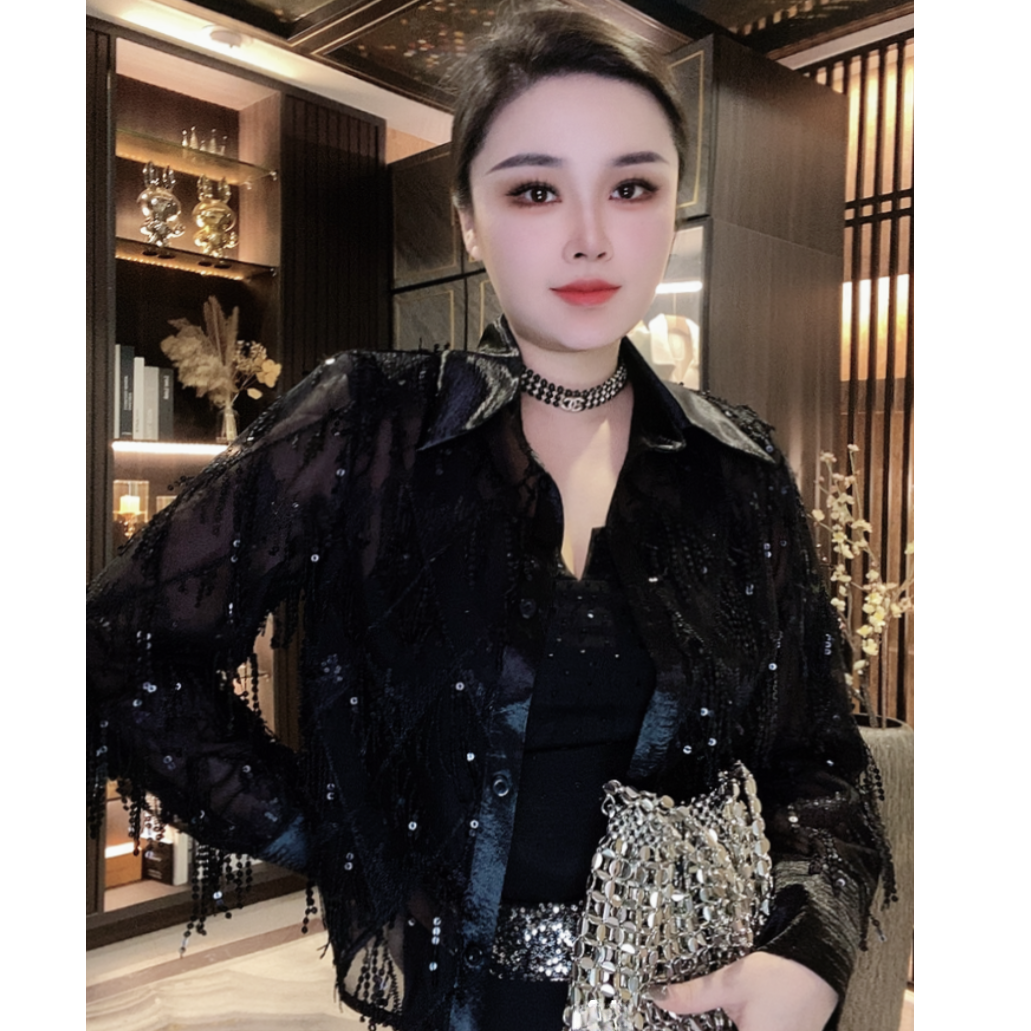 重工轻奢ins气质外套长袖短款时尚显瘦炸街小众百搭黑色设计师款