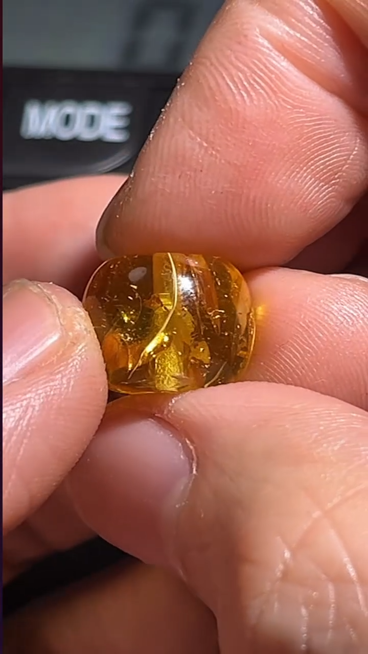 蜜蜡颈饰未镶嵌pz1201-117金红拉丝约12mm