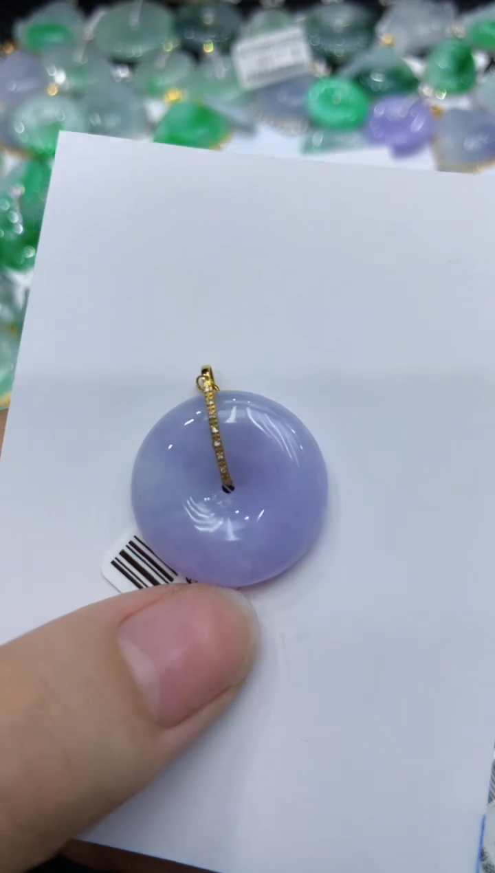 【闪购商品】翡翠颈饰18K金镶嵌1111111111111