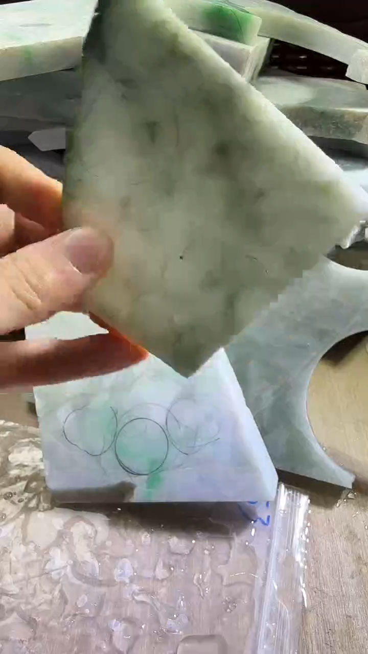 裸石翡翠天然翡翠A货花34