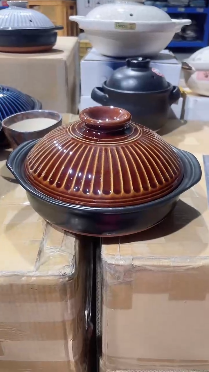 陶瓷菊花枫叶红棕8号1.9L