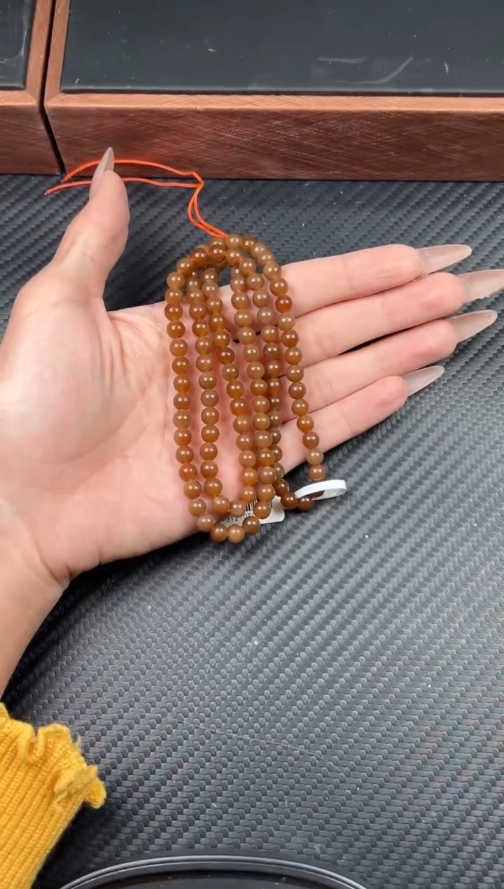 未镶嵌手串和田玉且末金山微色差长链卡6