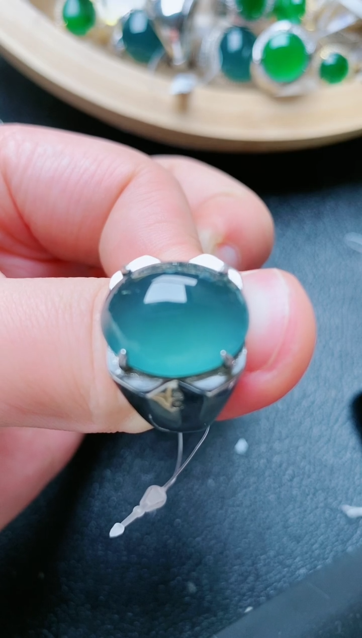 【闪购商品】翡翠戒指银S925镶嵌1111