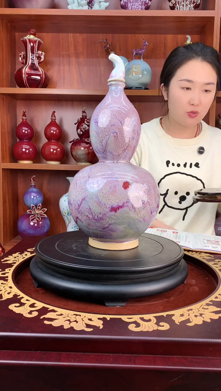 陶3斤装钧瓷葫芦空酒坛