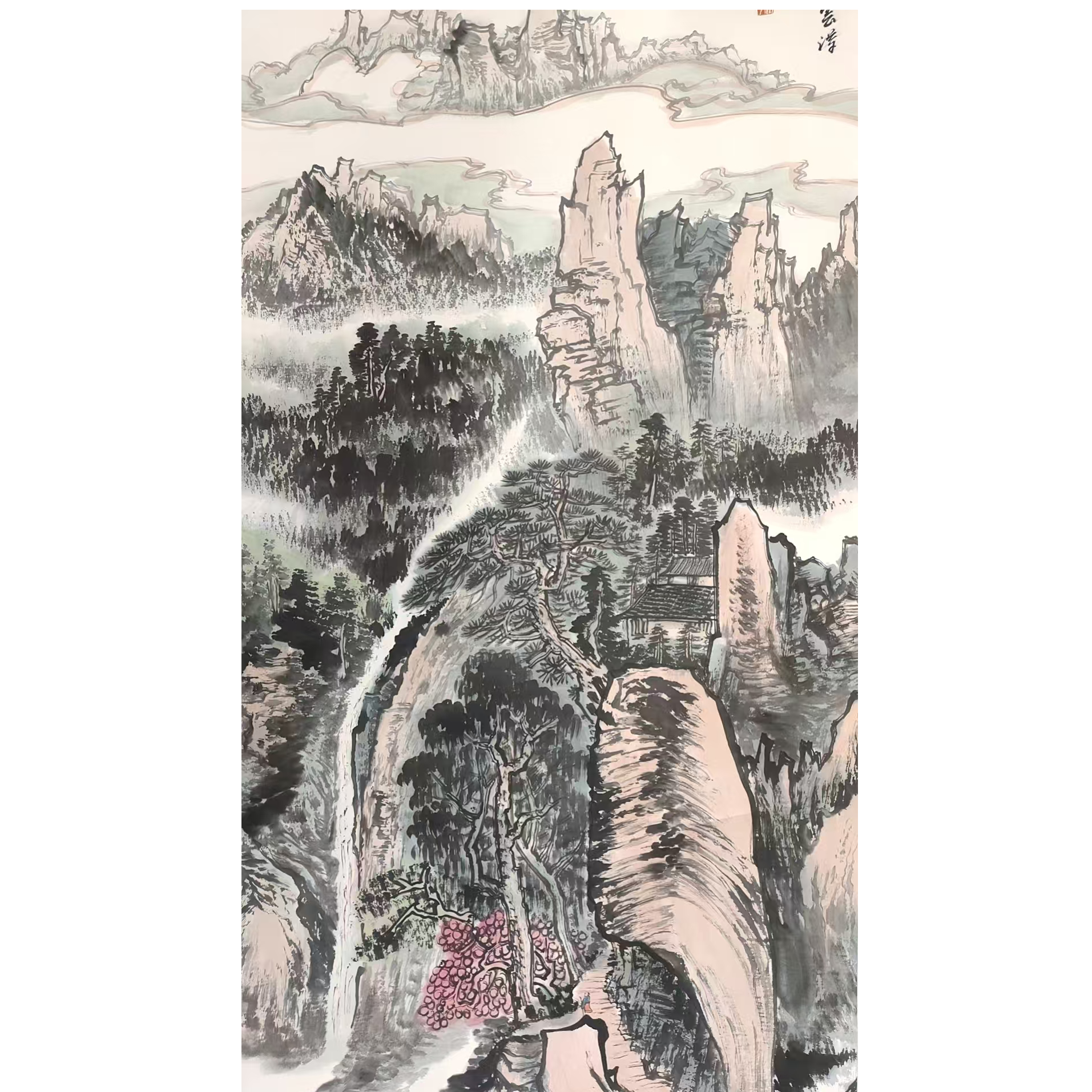 陆YS款山水立轴138/67