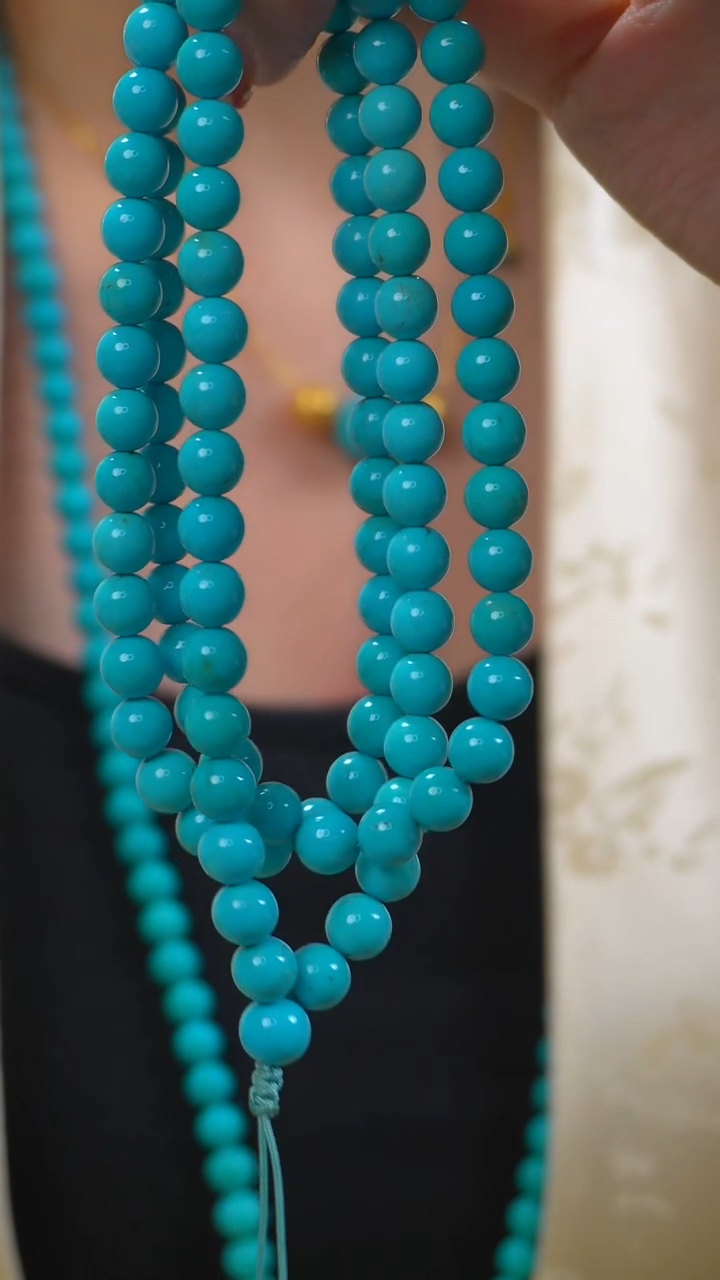 【闪购商品】绿松石108项链未镶嵌7+