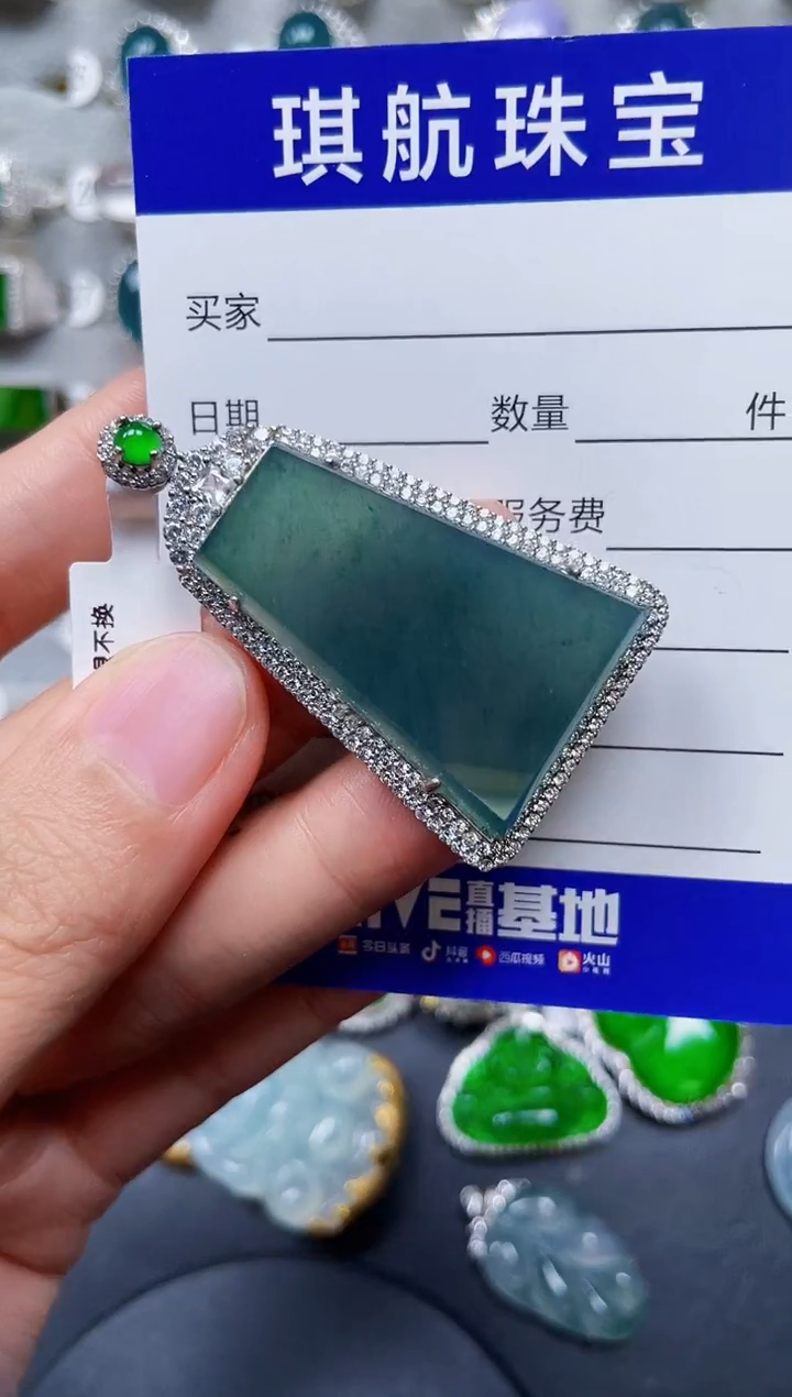 【闪购商品】翡翠颈饰银S925镶嵌0504