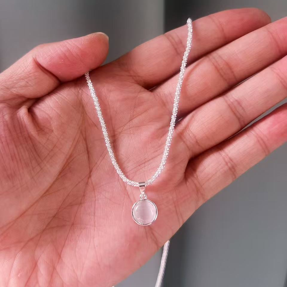 吊坠足银 足银999.9 猫眼石单吊坠（25705）