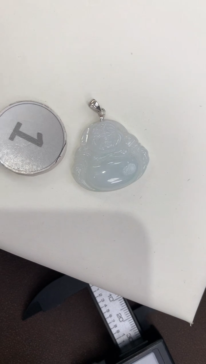 颈饰银S925镶嵌翡翠天然缅甸a货翡翠