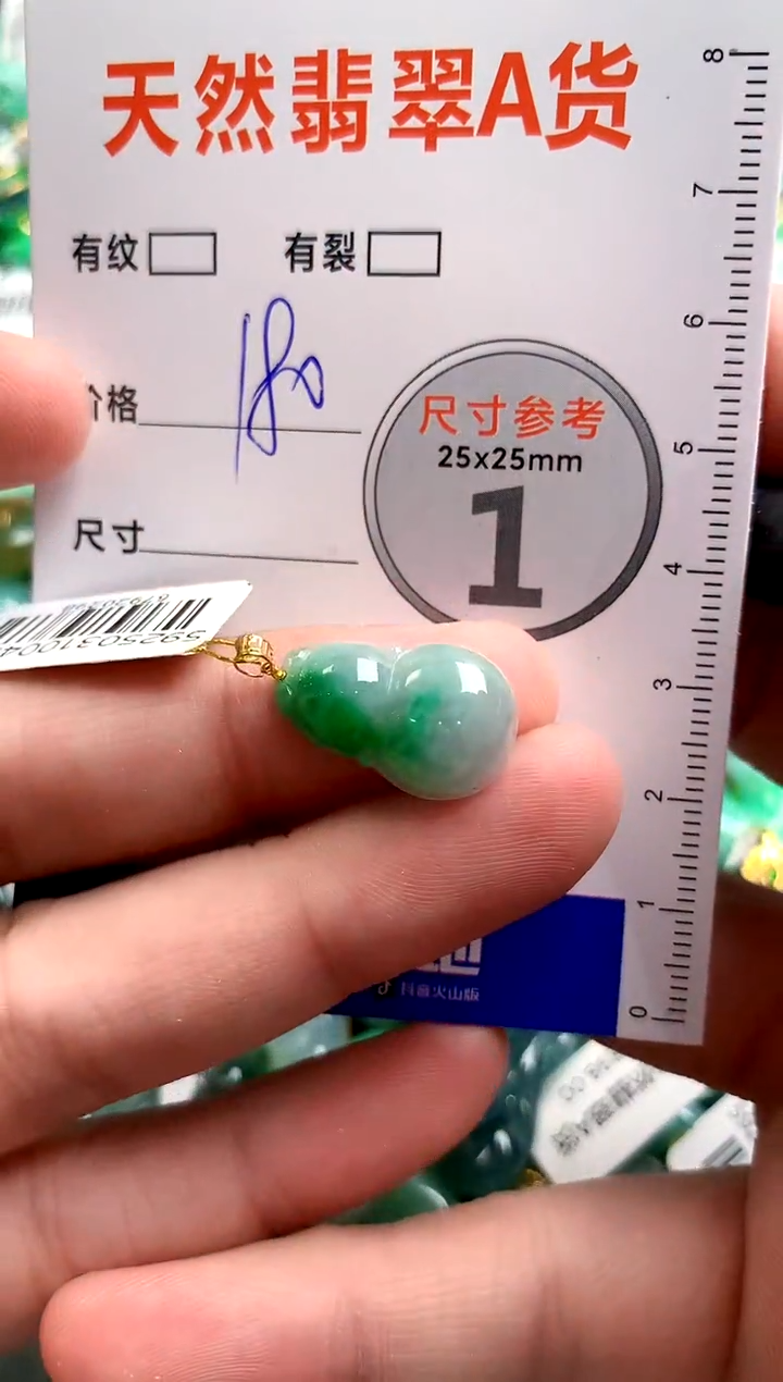 翡翠18K金镶嵌颈饰0750625974