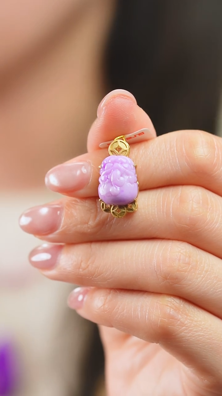 苏纪石（舒俱来）18K金镶嵌吊坠(不含链)888