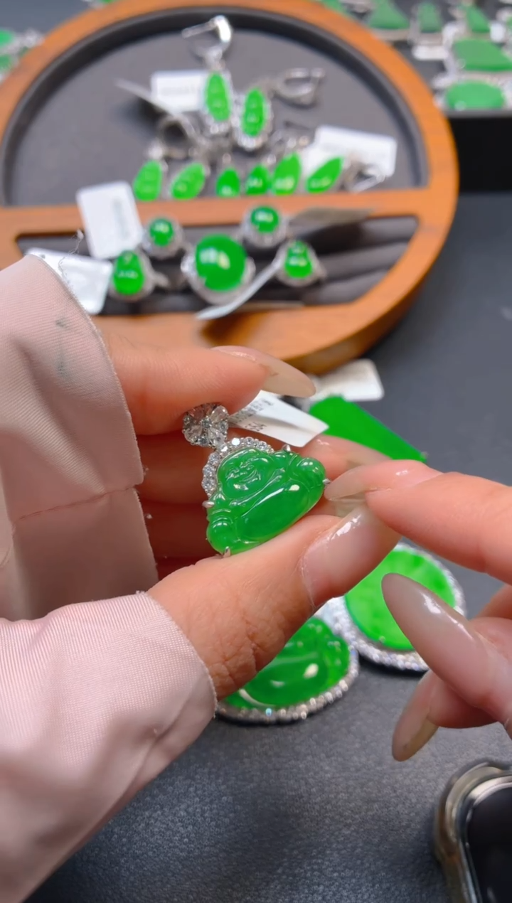 吊坠(不含链)银S925镶嵌翡翠ʚ**ɞ1