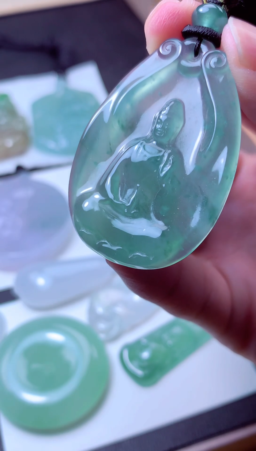 颈饰未镶嵌翡翠天然A货翡翠