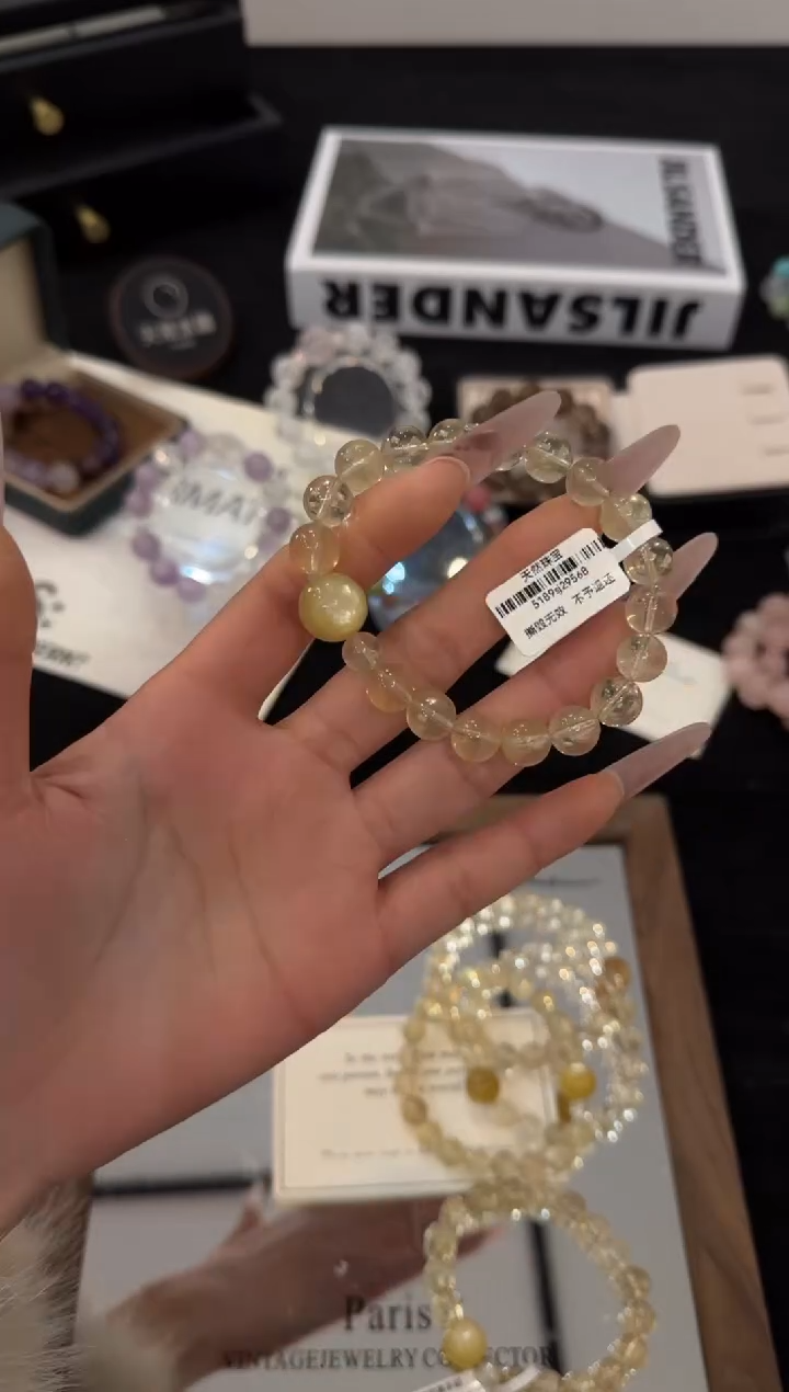 合金手链水晶黄阿赛x3564