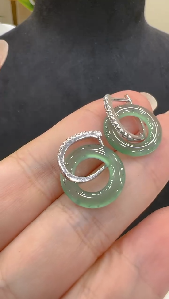 翡翠银S925镶嵌耳饰多样性团购发一件
