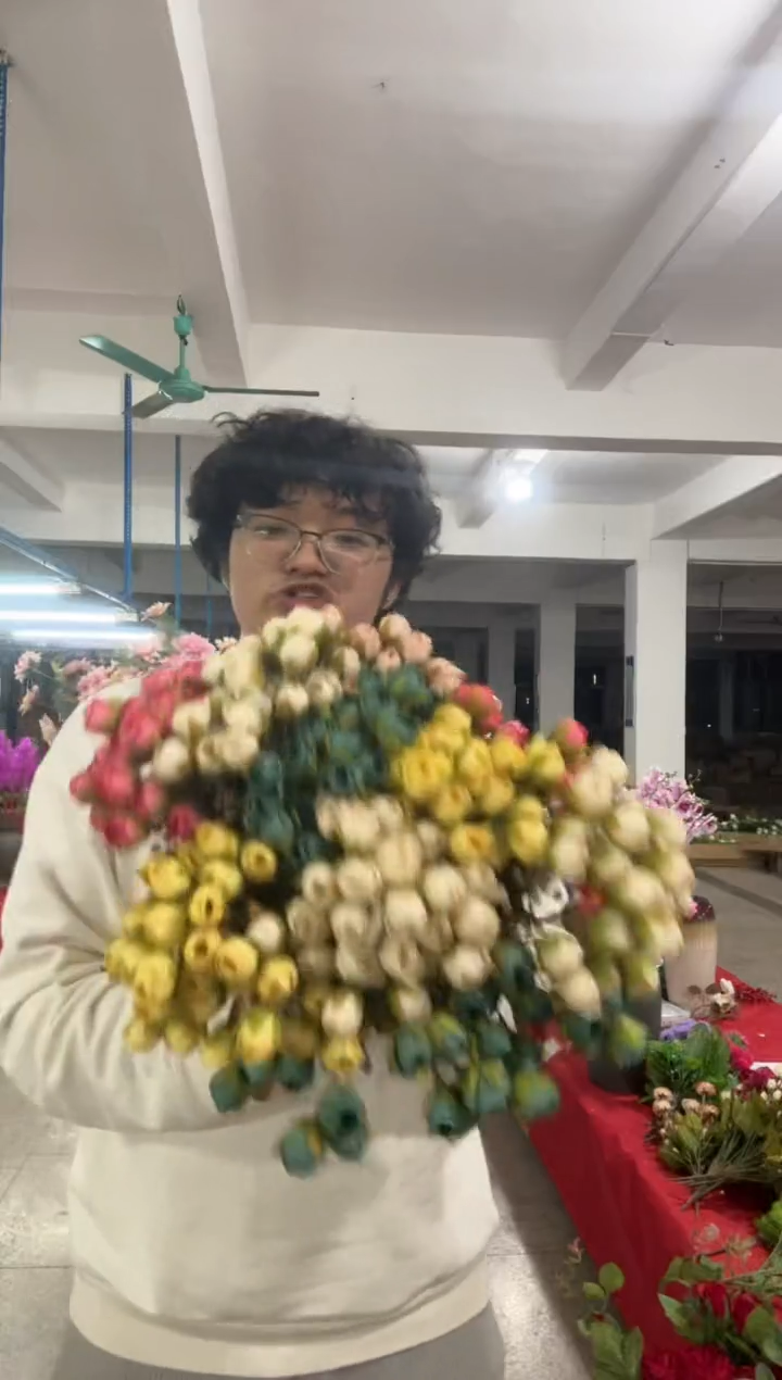 【闪购商品】仿真绿植泡泡玫瑰10束