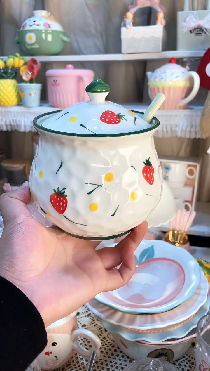 【闪购商品】瓷片猪油罐 质量好发货快放心拍