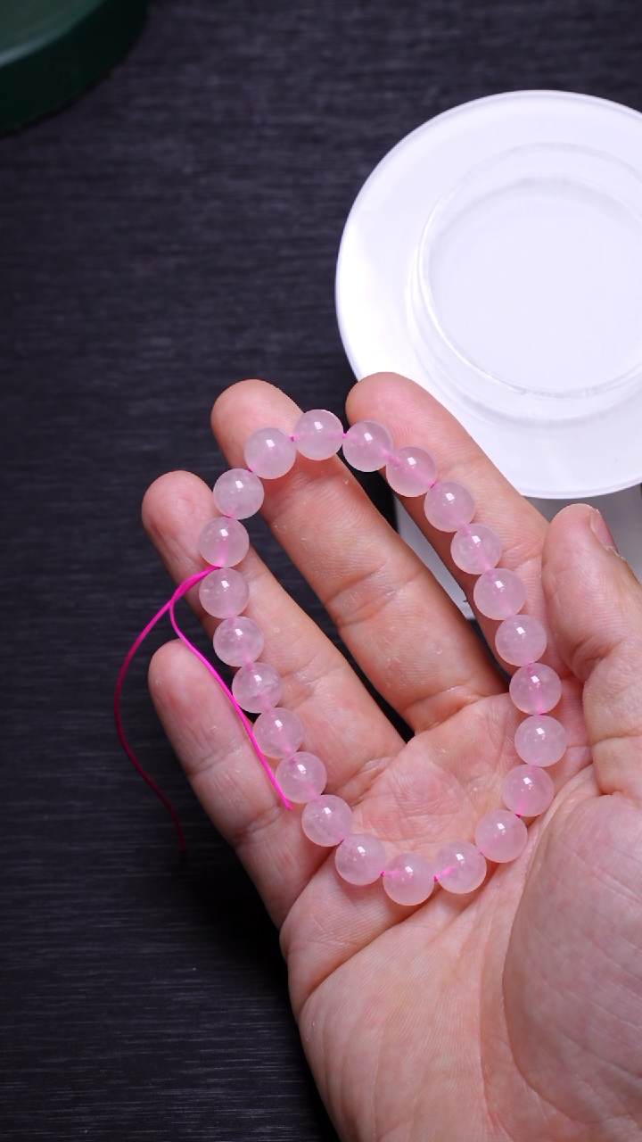 【闪购商品】水晶单圈未镶嵌Q024粉晶单圈8mm