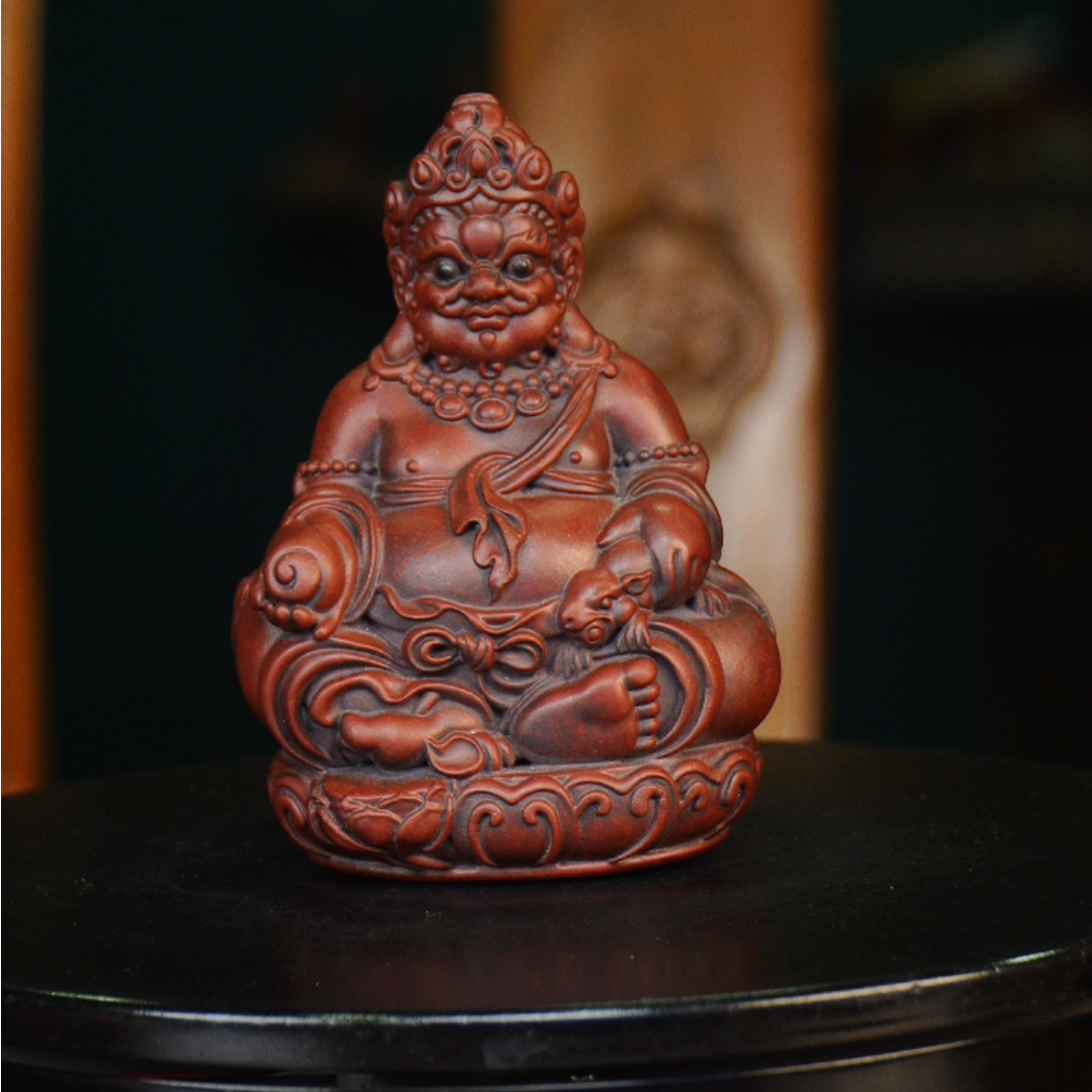 紫明王  宜兴紫砂茶宠摆件来泳