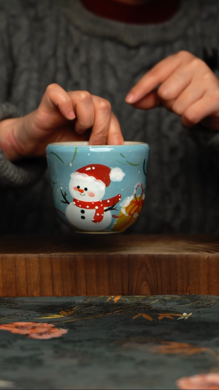 瓷片釉下彩手工手绘同款