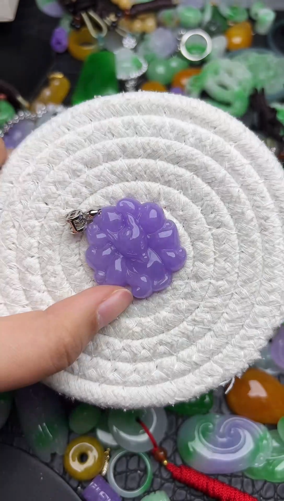 颈饰未镶嵌翡翠缅甸翡翠吊坠