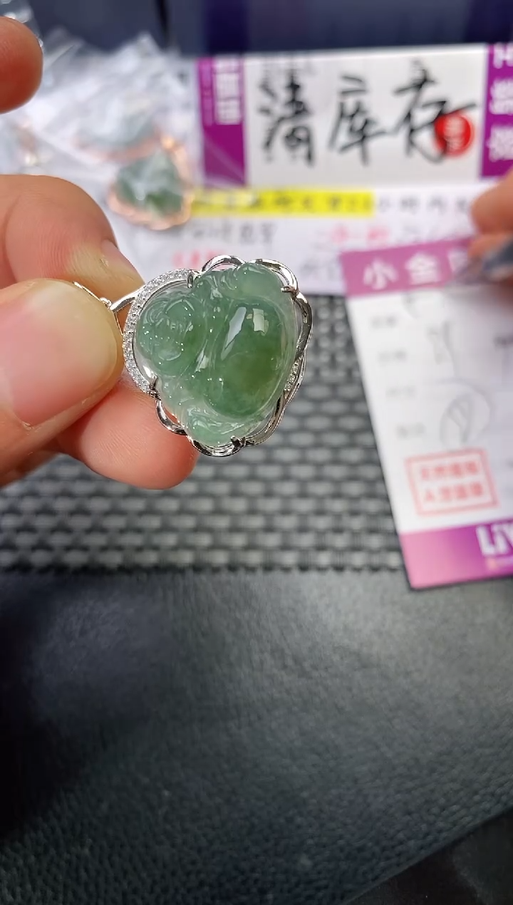 颈饰银S925镶嵌翡翠ღ****ღ吊坠