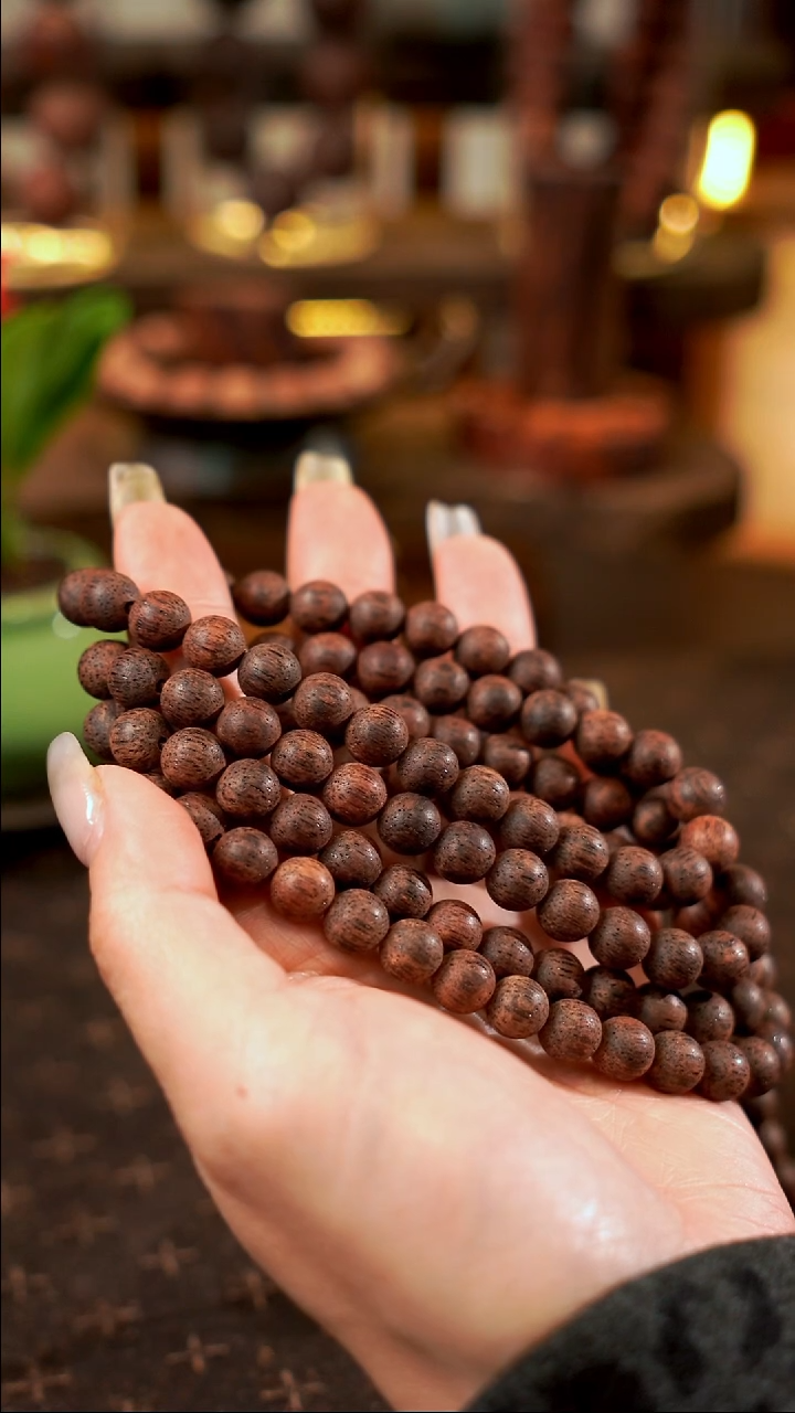 藤类藤类降真香缅甸东枝料绿油超超一档0.8尺寸108颗