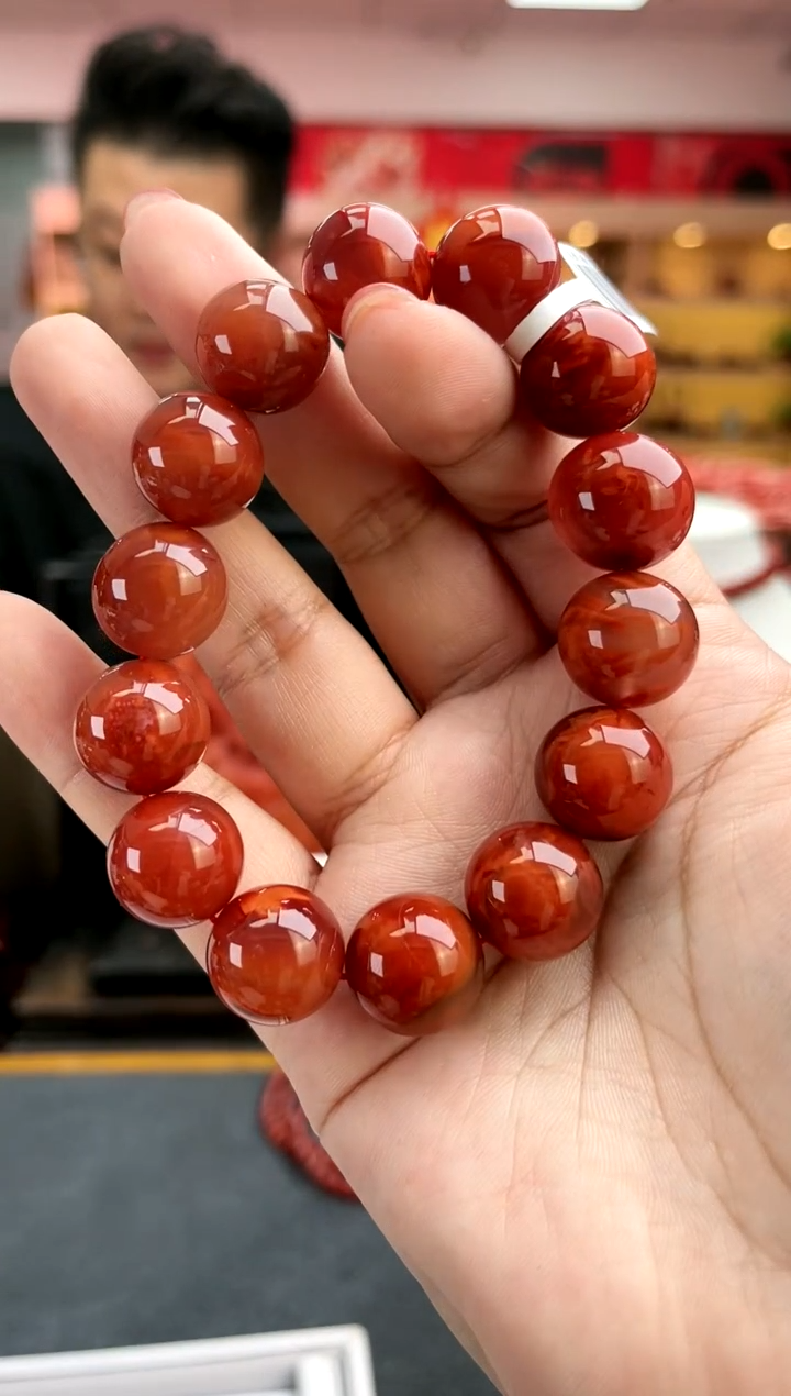 【闪购商品】南红玛瑙未镶嵌卡15瓦西火焰单圈-多样性发一件一件18