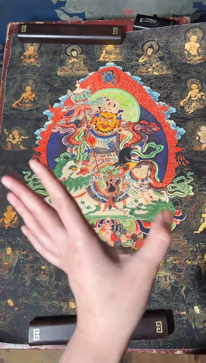 卷轴画龙妹唐卡直播tk16