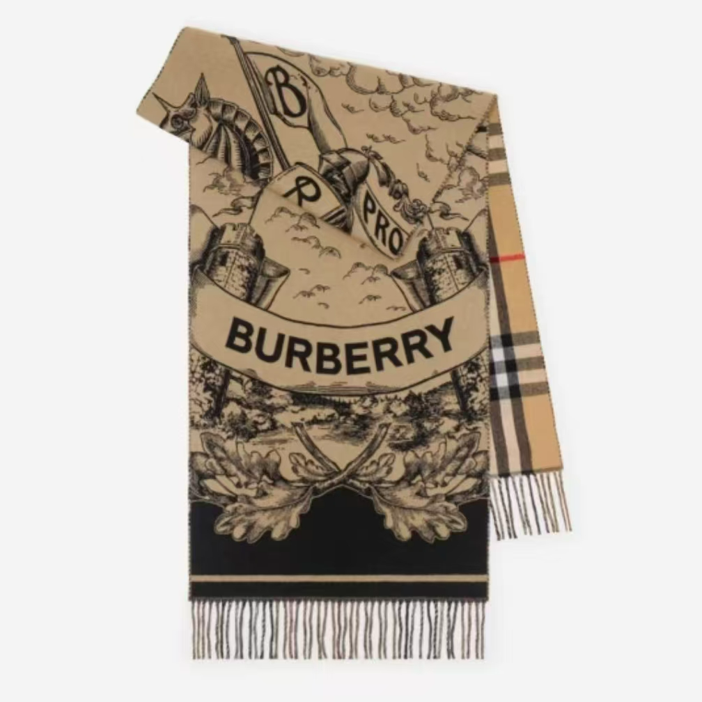 未使用 BURBERRY/博柏利 青奢荟///巴宝莉战马围巾//
