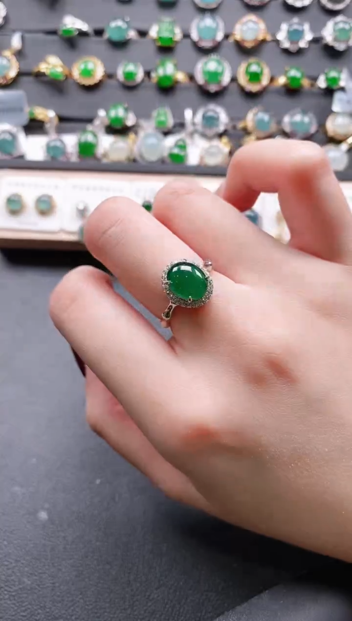 【闪购商品】翡翠戒指银S925镶嵌11111111