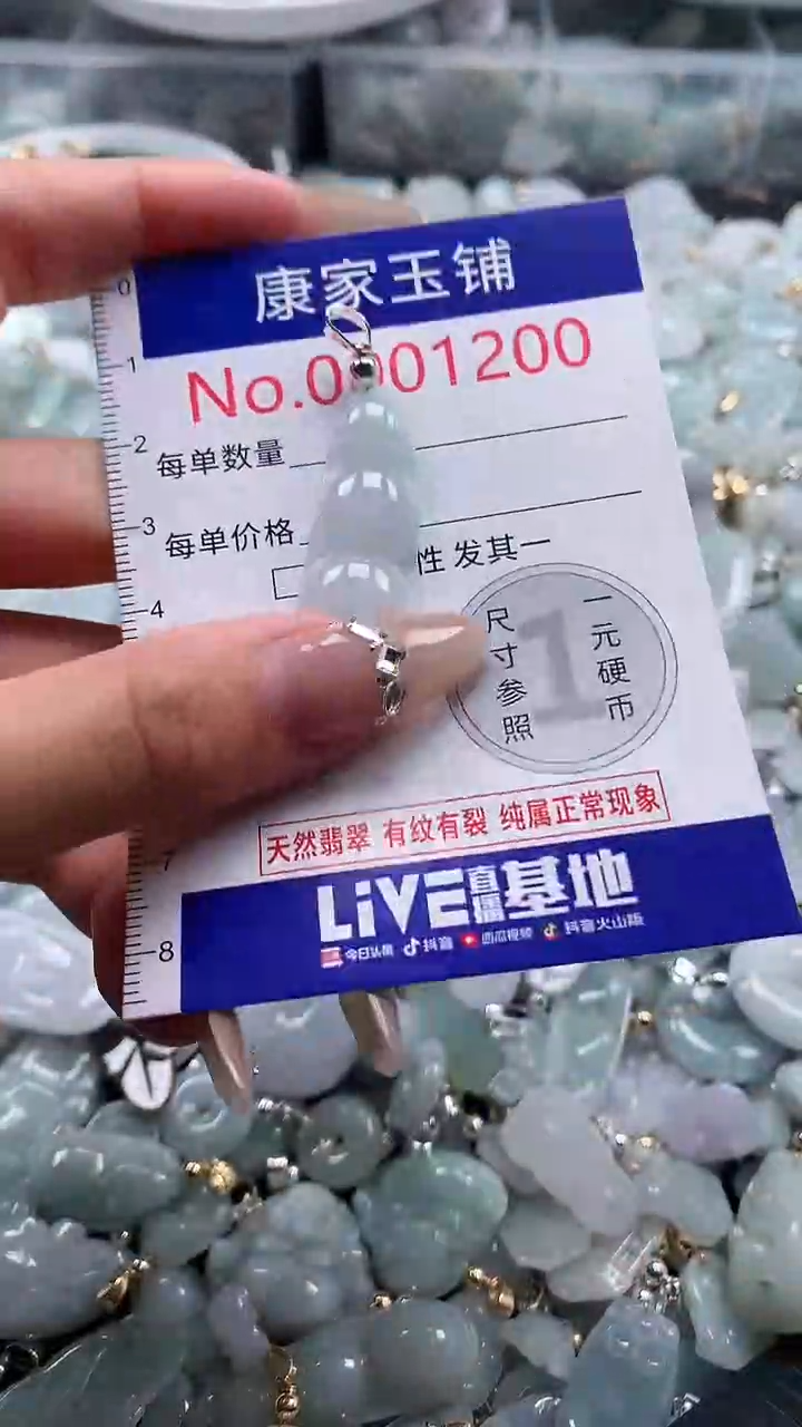 翡翠未镶嵌吊坠(不含链)1200