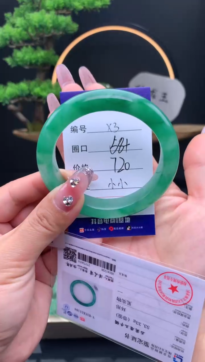 【闪购商品】石英质玉手镯未镶嵌【汐月珠宝】-序号3