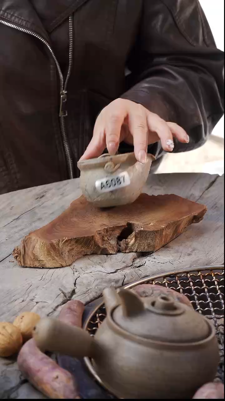 瓷片姜*嬴柴烧手工宝瓶A60871