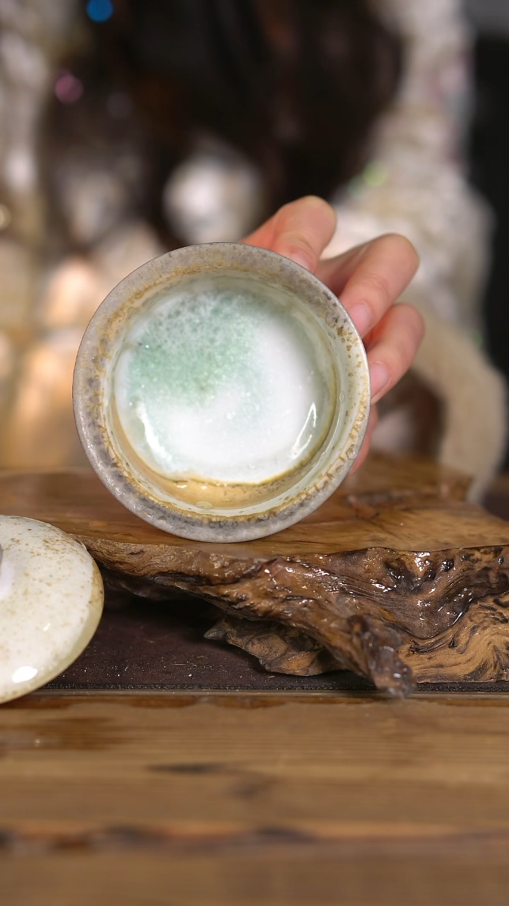 景德镇纯柴烧 中白泥盖碗 19(精品）