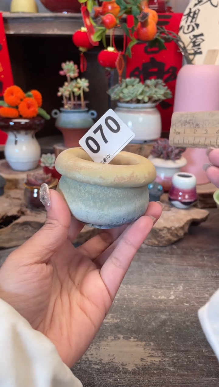 【闪购商品】摆件070微瑕知木小芳花盆