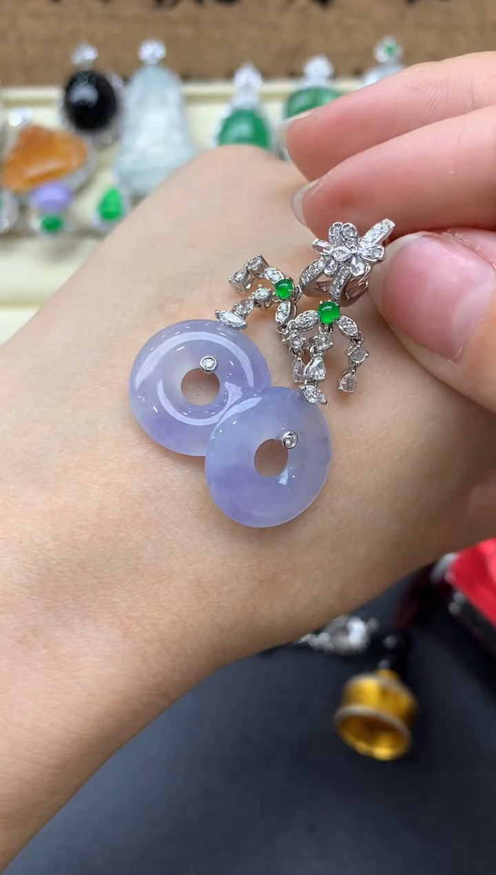 【闪购商品】翡翠耳饰18K金镶嵌488-中国好珍宝