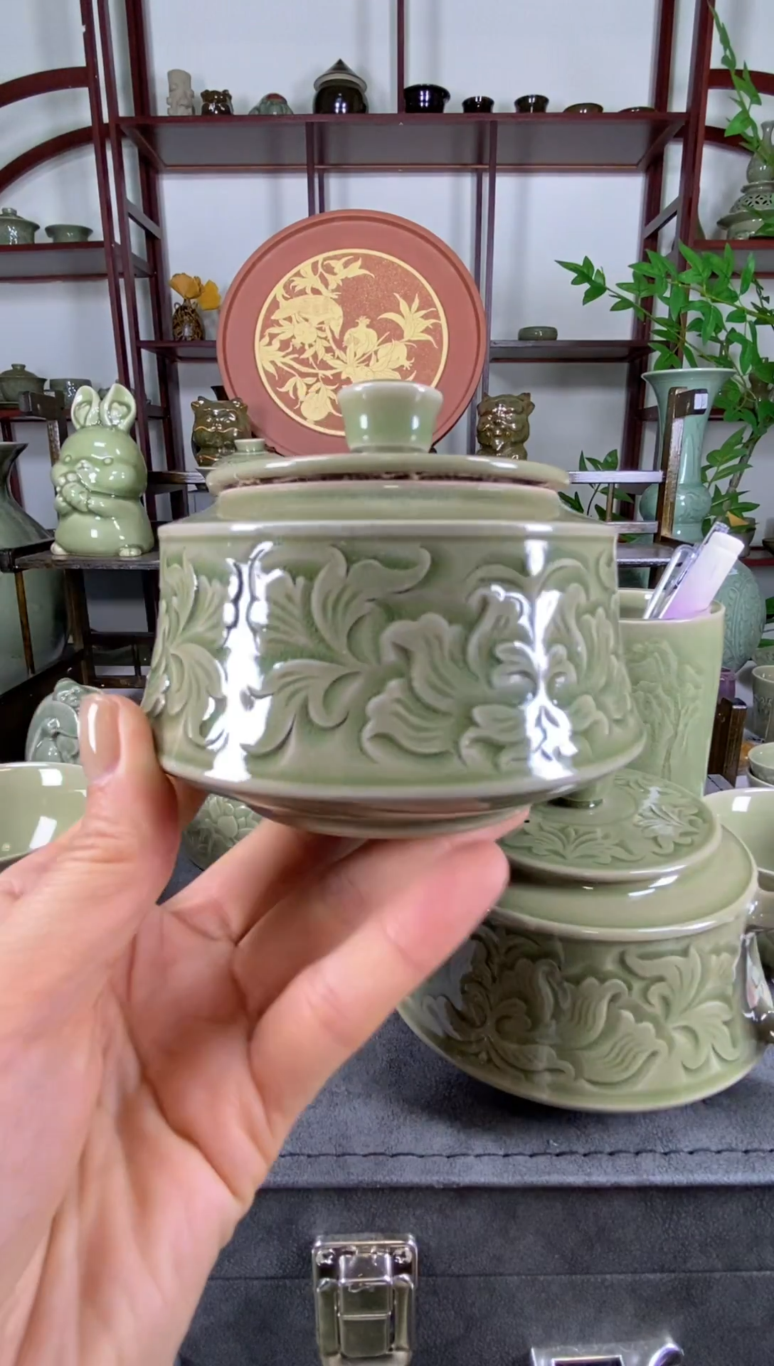  微瑕处理 汉阙茶叶罐 一个