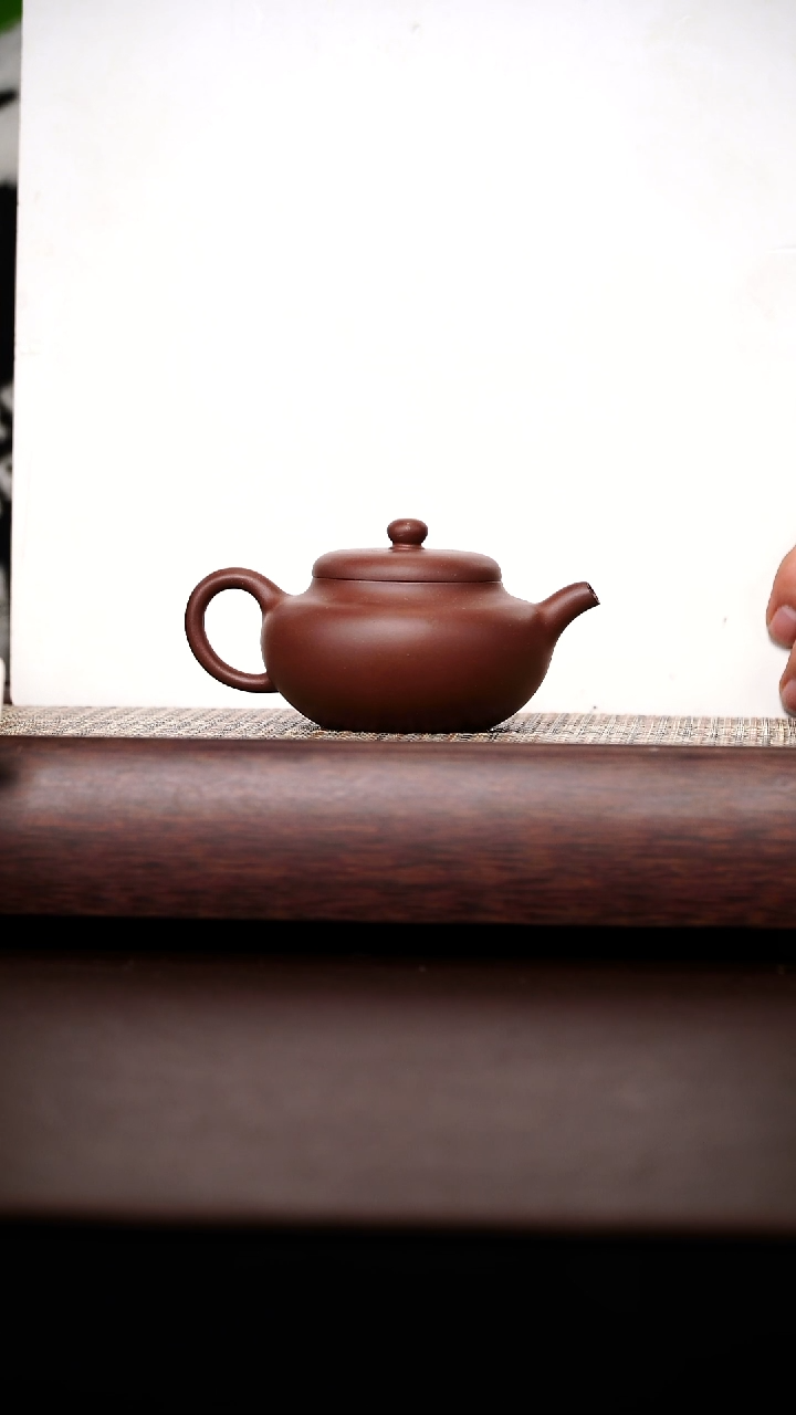 原矿手工紫泥扁柿圆150CC