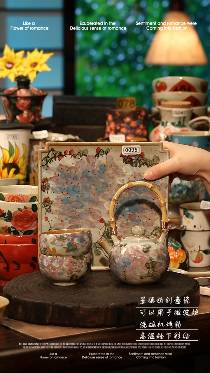 陶瓷景德镇高温釉下彩手工手绘款式@A0079@